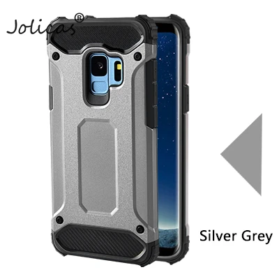 Gray Back Armor For Samsung Galaxy S9 Case Phone Cases For Samsung Galaxy S9 Plus S8 S7 Edge S6 Note 8 A8 J3 J5 J7 A3 A5 A7 - Цвет: Gray