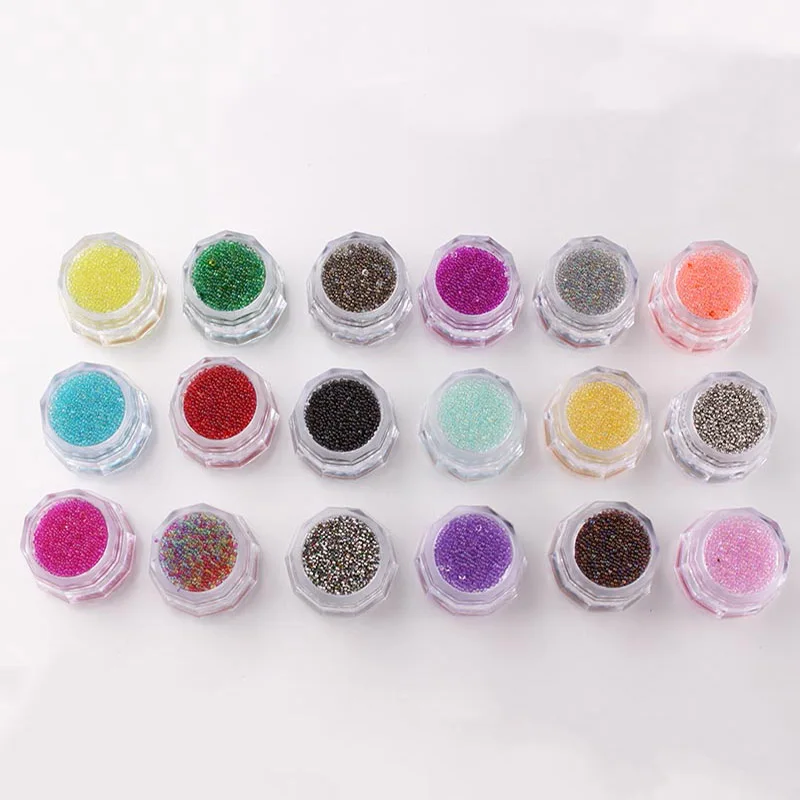 Taidian 30Grams Manicure Micro Beads Caviar Microbeads Balls Fake Faux Sprinkles Deco Nail Art Tiny Glass 1000pieces/lot | Красота и