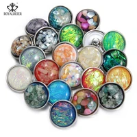 royalbeier 20pcslot mixed acrylic glass snap buttons reflective colorful light 18 20mm wedding invitation accessories kzhm109