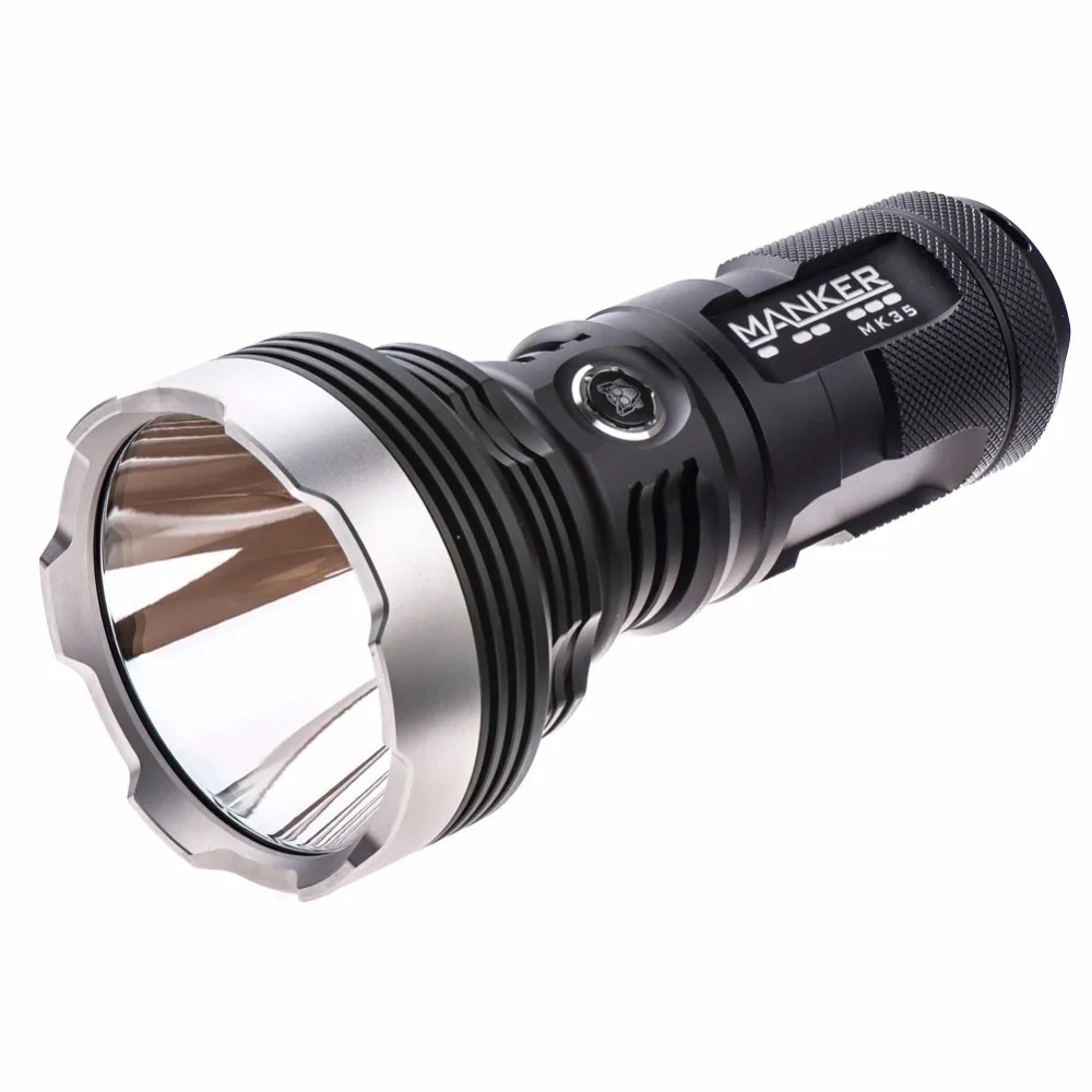Manker MK35 мощный светодиодный фонарь 1420 м Метатель 2550 люменов Cree XHP35 HI Светодиодный прожектор с 4x18650 батареями