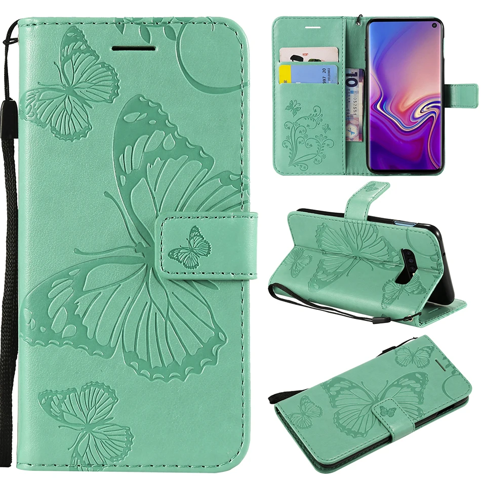 Кожаный чехол бумажник с откидной крышкой для Samsung Galaxy S3 S4 S5 S6 S7 Edge S8 S9 S10e S10 5G A6S A8S A8