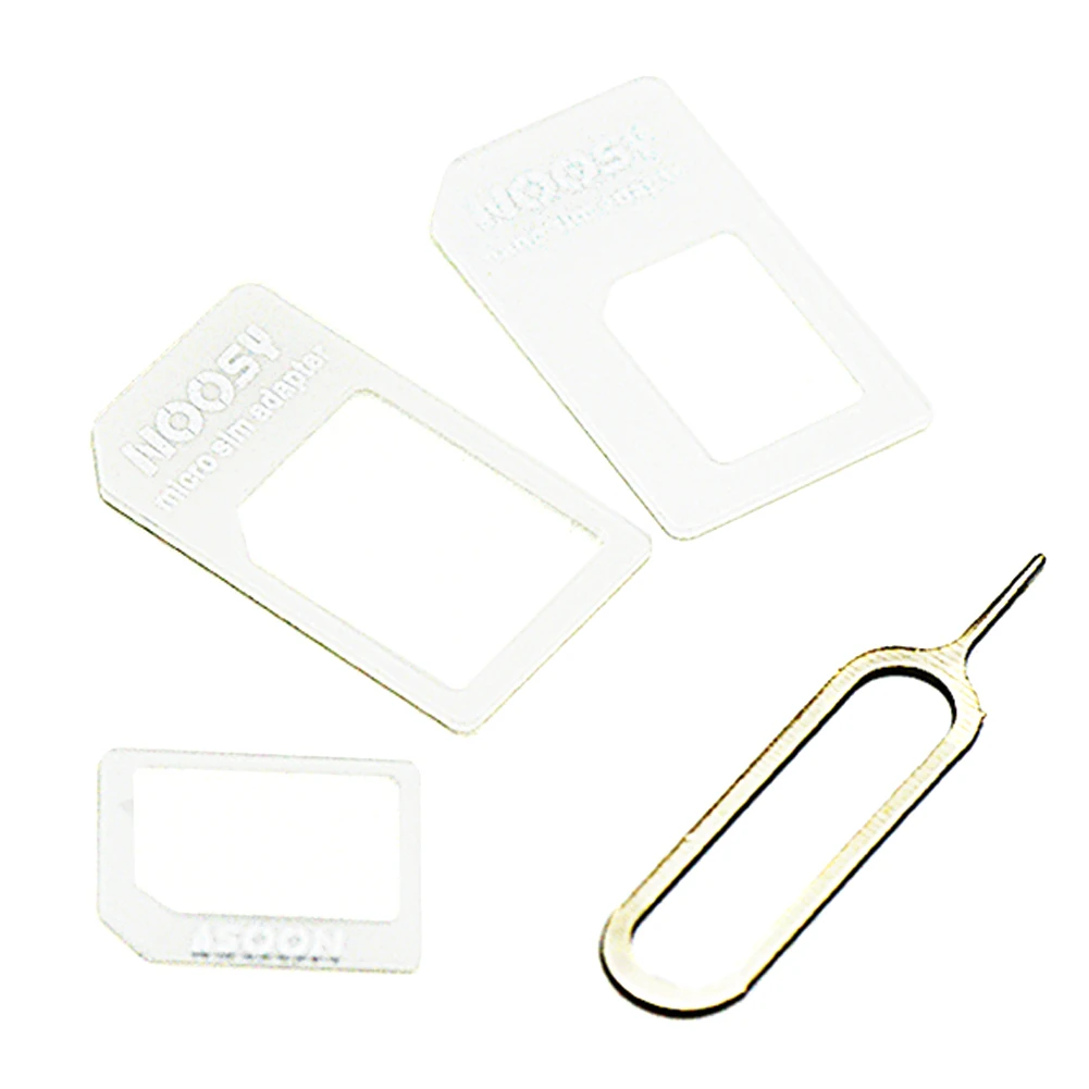 4 In 1 NANO SIM Adapter For 4/4S 5/5S/5C With Card Pin | Мобильные телефоны и аксессуары