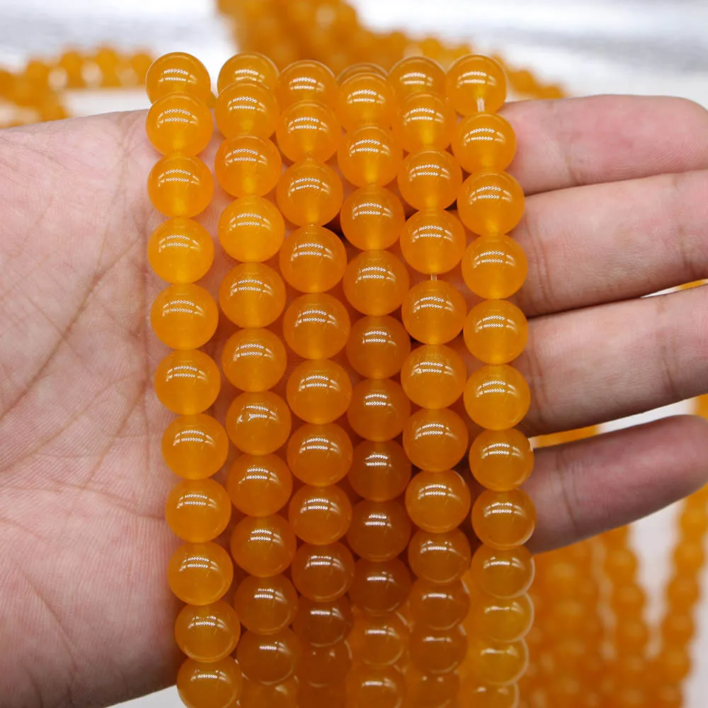 1 нитка/Лот круглые бусины с желтым кварцевым кристаллом 4/6/8/10/12 мм для