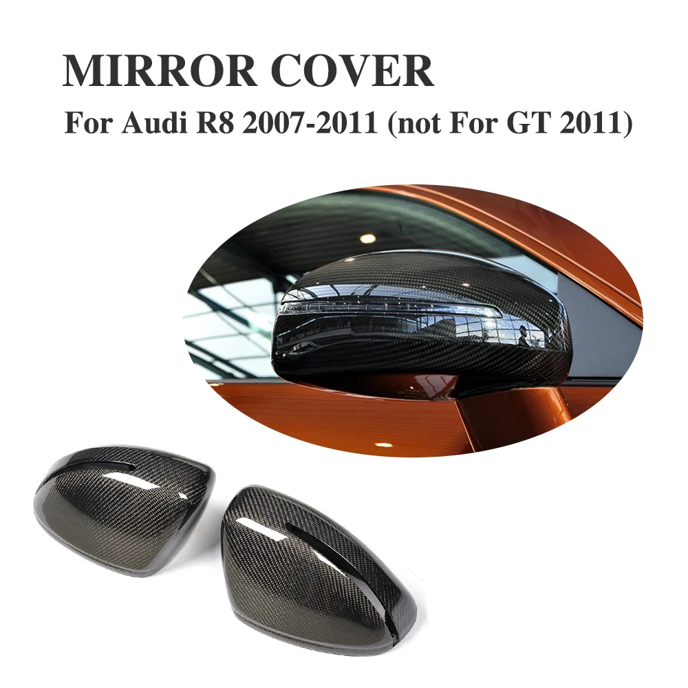 

Carbon Fiber Replacement type Mirror Covers for Audi R8 2007 2008 2009 2010 2011 Rearview Mirror Caps Car Styling