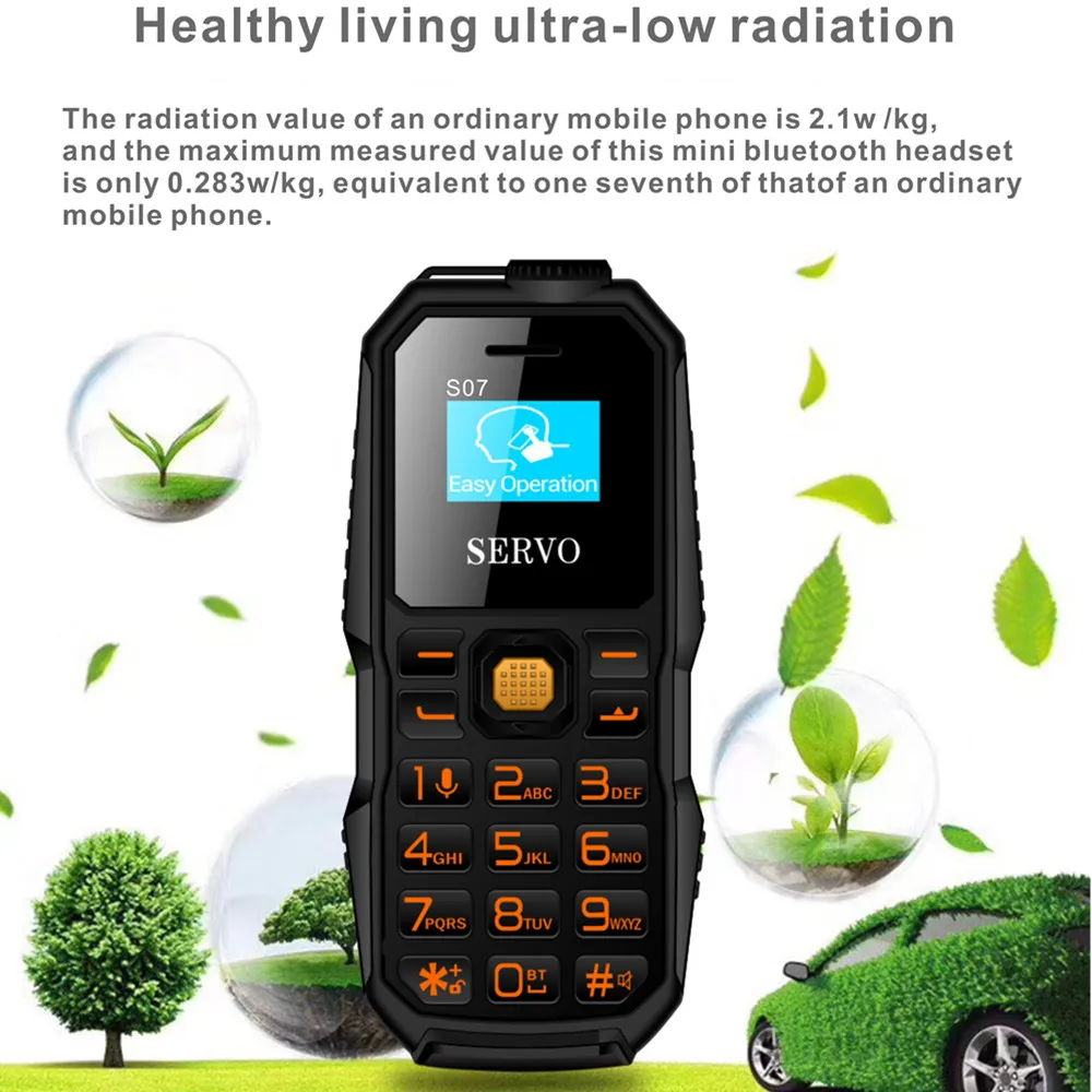SERVO S07 мини мобильный телефон 0 66 &quotкрошечный экран Bluetooth Dialer Dual SIM GSM низкое