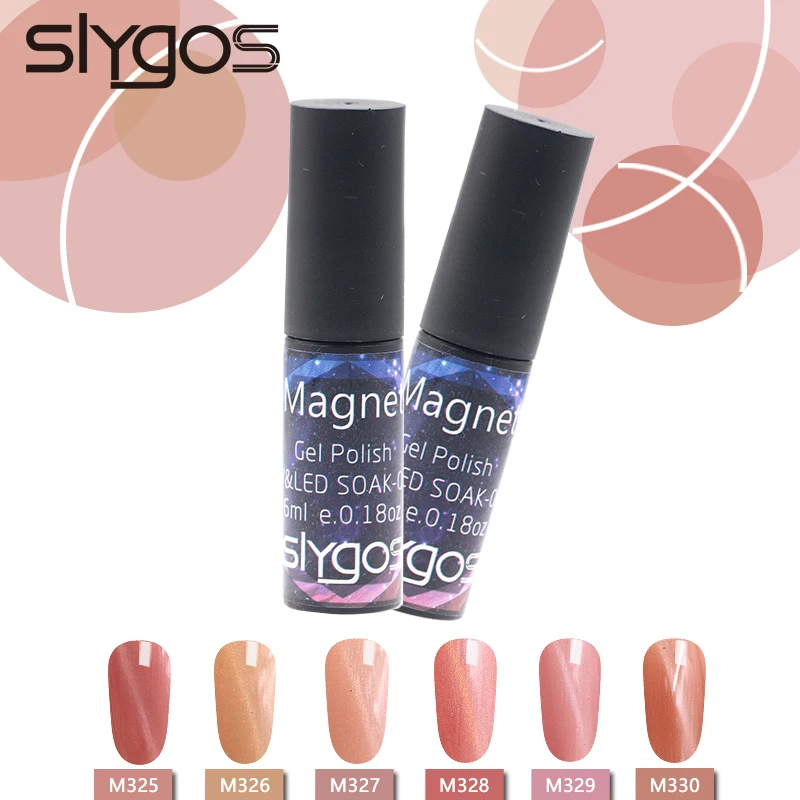 SLYGOS 6 мл розовый кошачий глаз Магнитный Гель лак для ногтей долговечный