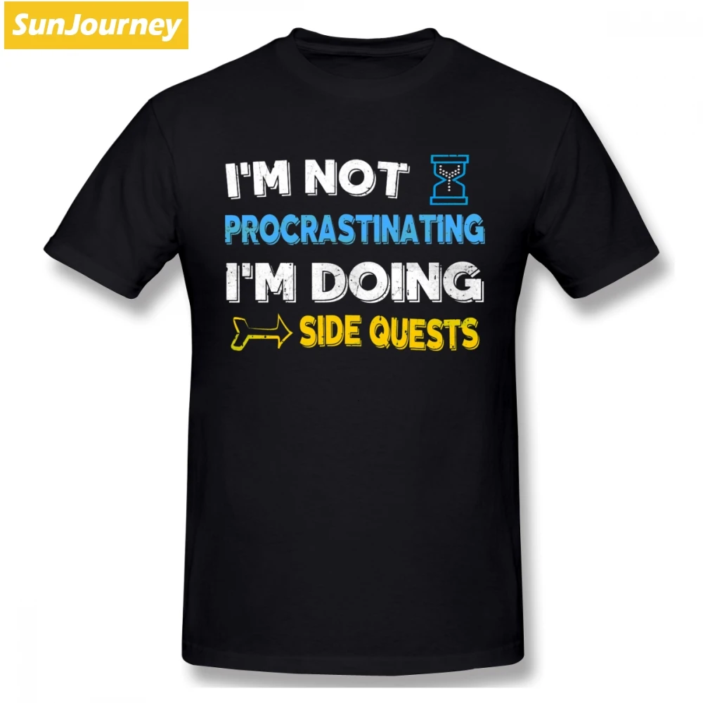 Мужская футболка I'm Not Procrastinating Doing Side Quest модная уличная одежда 4XL 5XL 6XL хлопковые