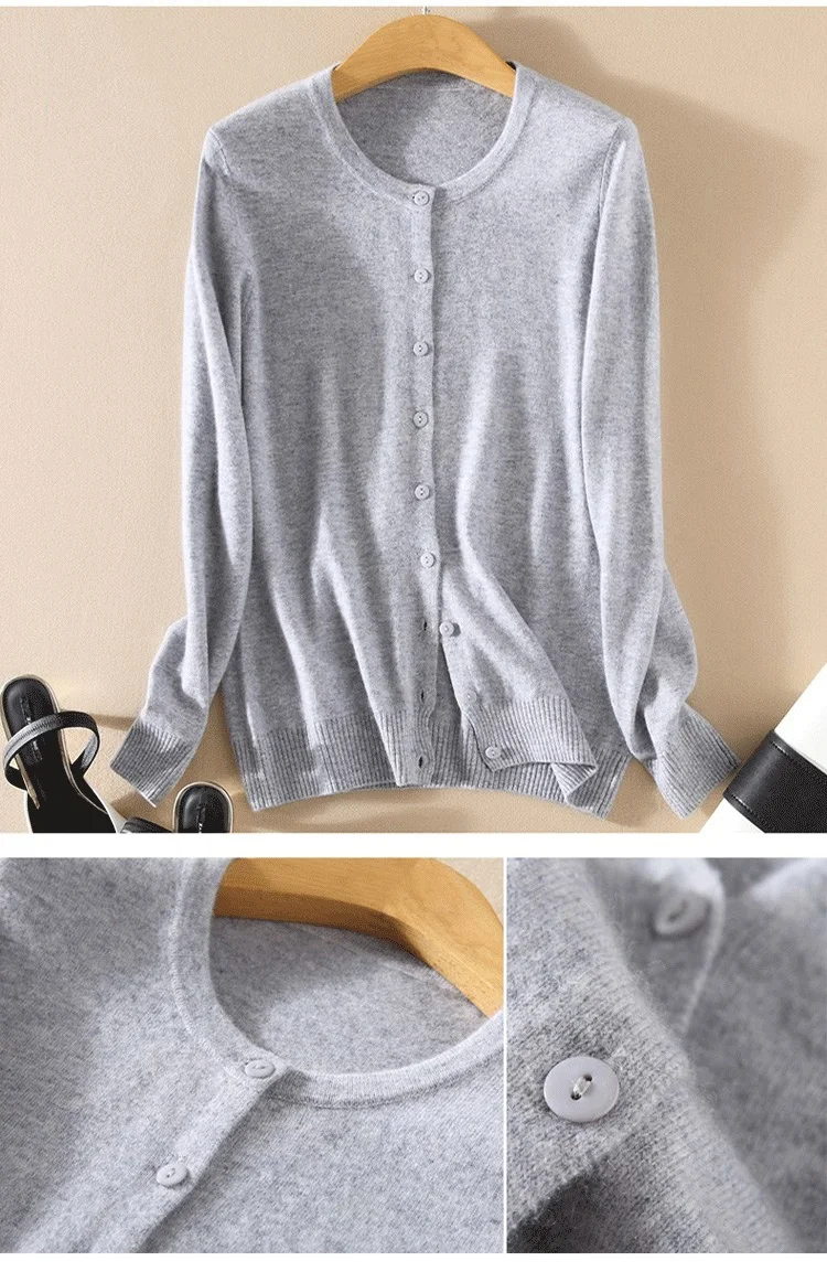 Knitted Cardigan Women Cashmere Wool Female Cardigans Short Black Cardigan Plus Size Cardigans Big Size Women Tops Spring