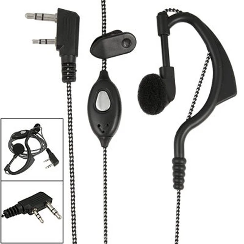 Hfes новый одного уха вешалка для наушников 2 Булавки W микрофон Kenwood двухстороннее