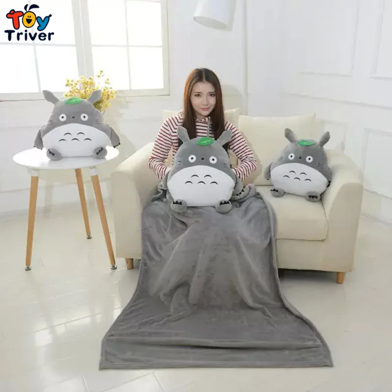 Милый мультяшный Тоторо Кот коралловый флис кондиционер диван офис ворс ТВ