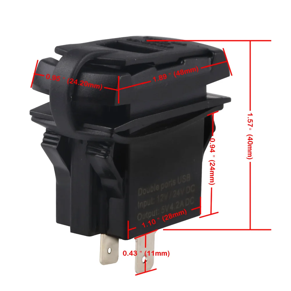 Herorider Dual USB Автомобильное зарядное устройство адаптер питания Водонепроницаемый