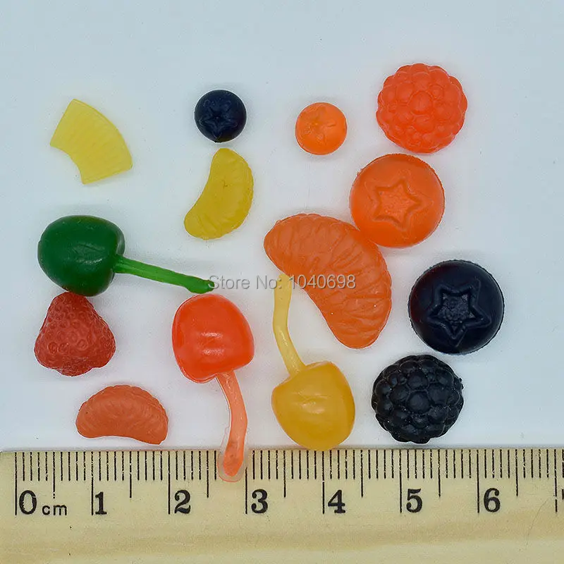 Имитация еды из ПВХ 14 шт./лот фрукты вишня черника Тутовый клубника оранжевый