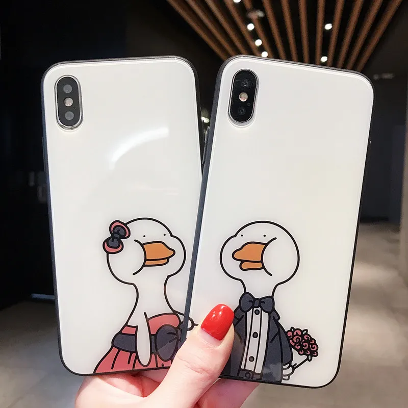 Ультратонкий стеклянный чехол для Apple iPhone 6 7 8 6S Plus 7Plus 8Plus X XS XR Xsmax|Чехлы-накладки| |