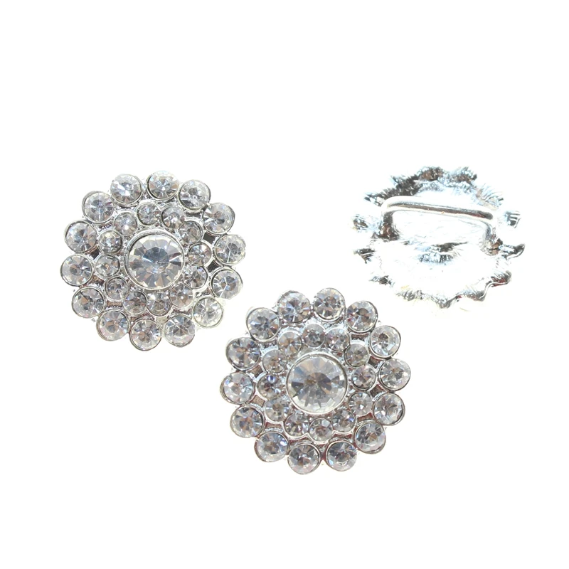 10 шт./компл. 22 мм Flatback горный хрусталь кнопки DIY аксессуары для волос свадебные