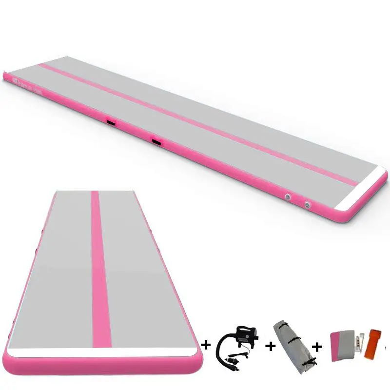 pink 2018 inflatable air track 5m gymnastics mat use for home