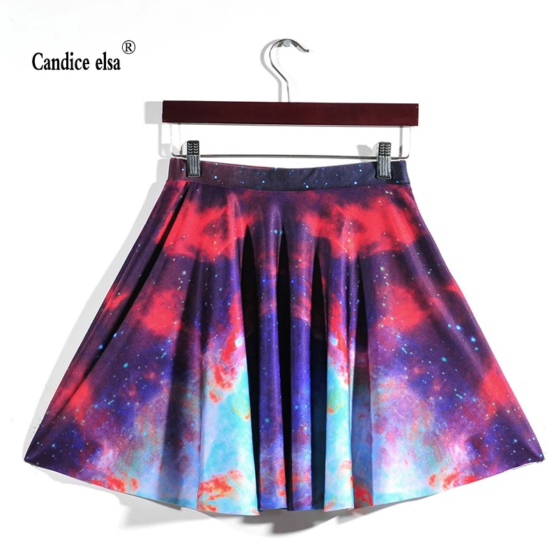 

CANDICE ELSA woman skirts digital printing wholesale color nebula skirt Skt1191