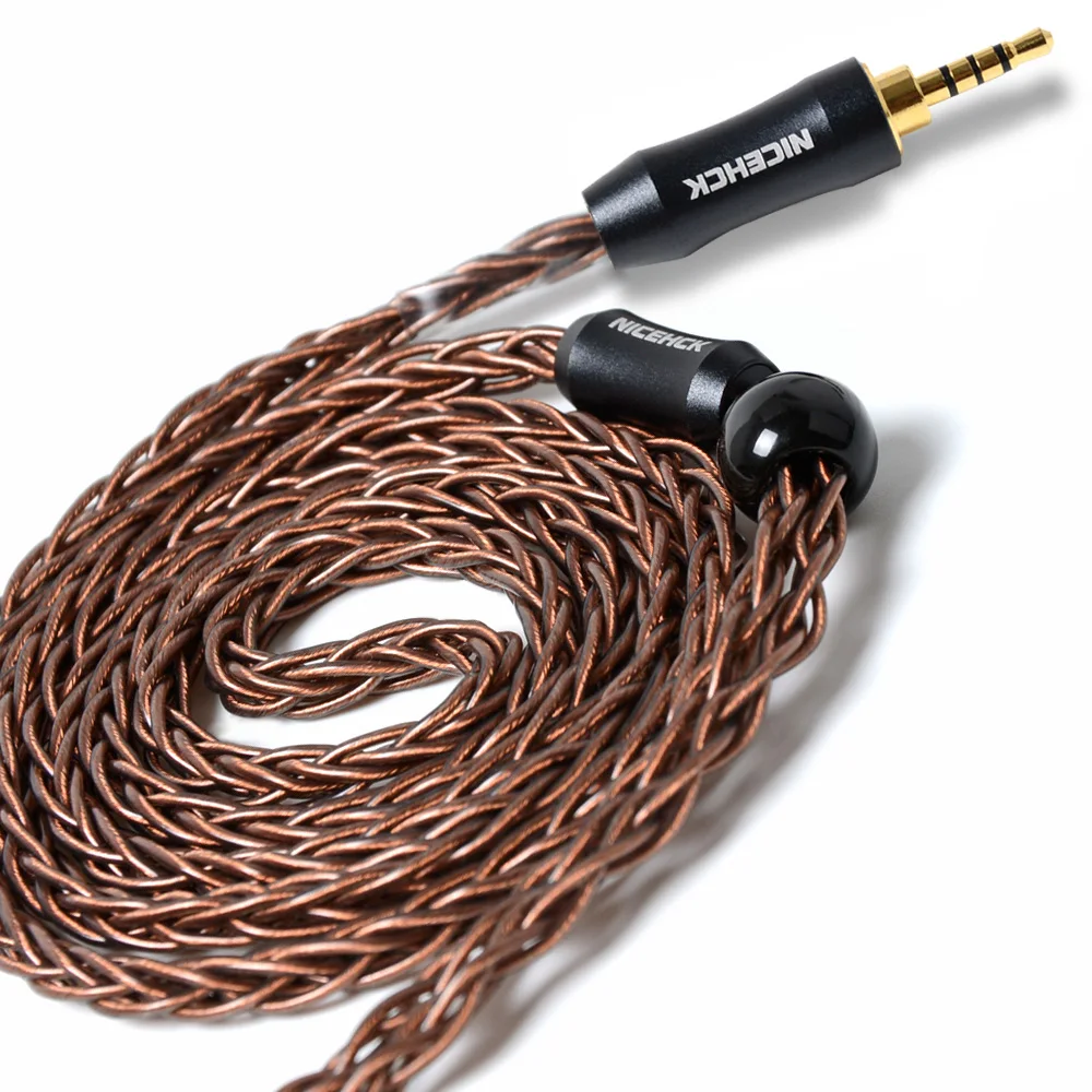 NICEHCK 8 ядро высокой чистоты Медь кабель MMCX/2Pin 3,5/2,5/4,4 мм разъем для TFZ ZS10 ZSX ZSN C10 C12 C16 V90 BA5 NX7 Pro/DB3/M6/F3