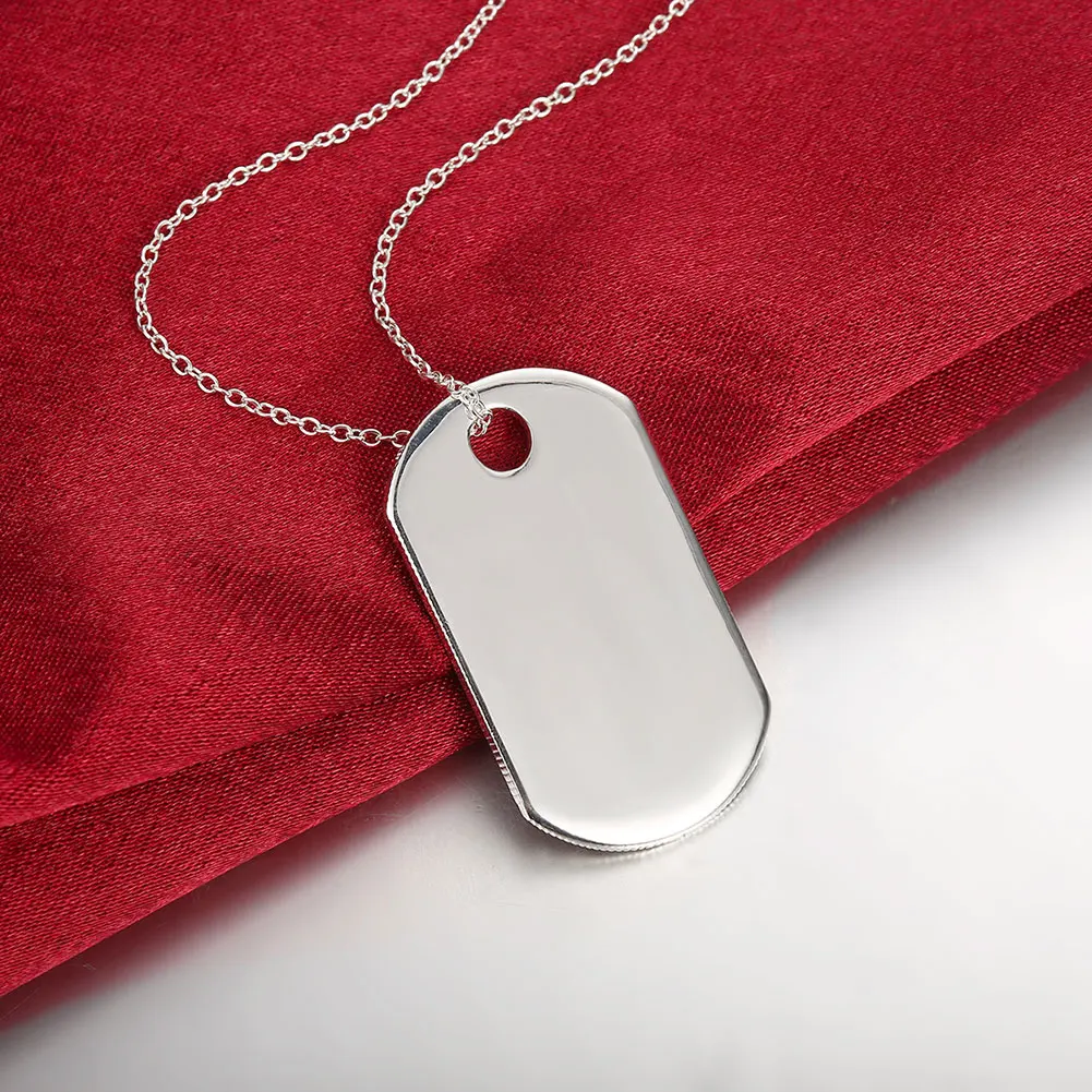 Simple geometric silver pendant 925 sterling DIY necklace accessories lettering | Украшения и аксессуары