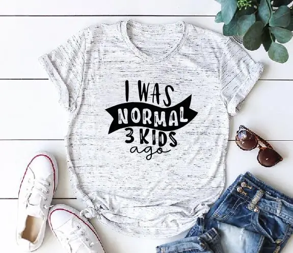 marble t black words Рисовый дизайн, футболка с надписью «I Was Normal Three Kids Ago», забавные женские футболки с надписью «Mom Life», женские футболки на День Матери - Цвет: marble t black words