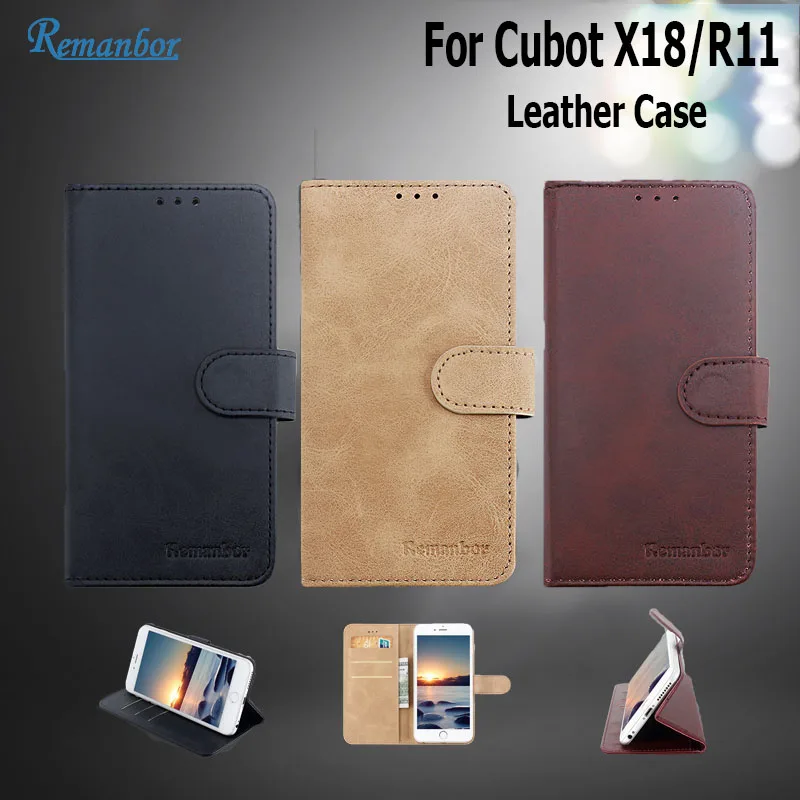 Remanbor для Cubot X18 Эксклюзивный кожаный чехол телефона Обложка кредитной держатель