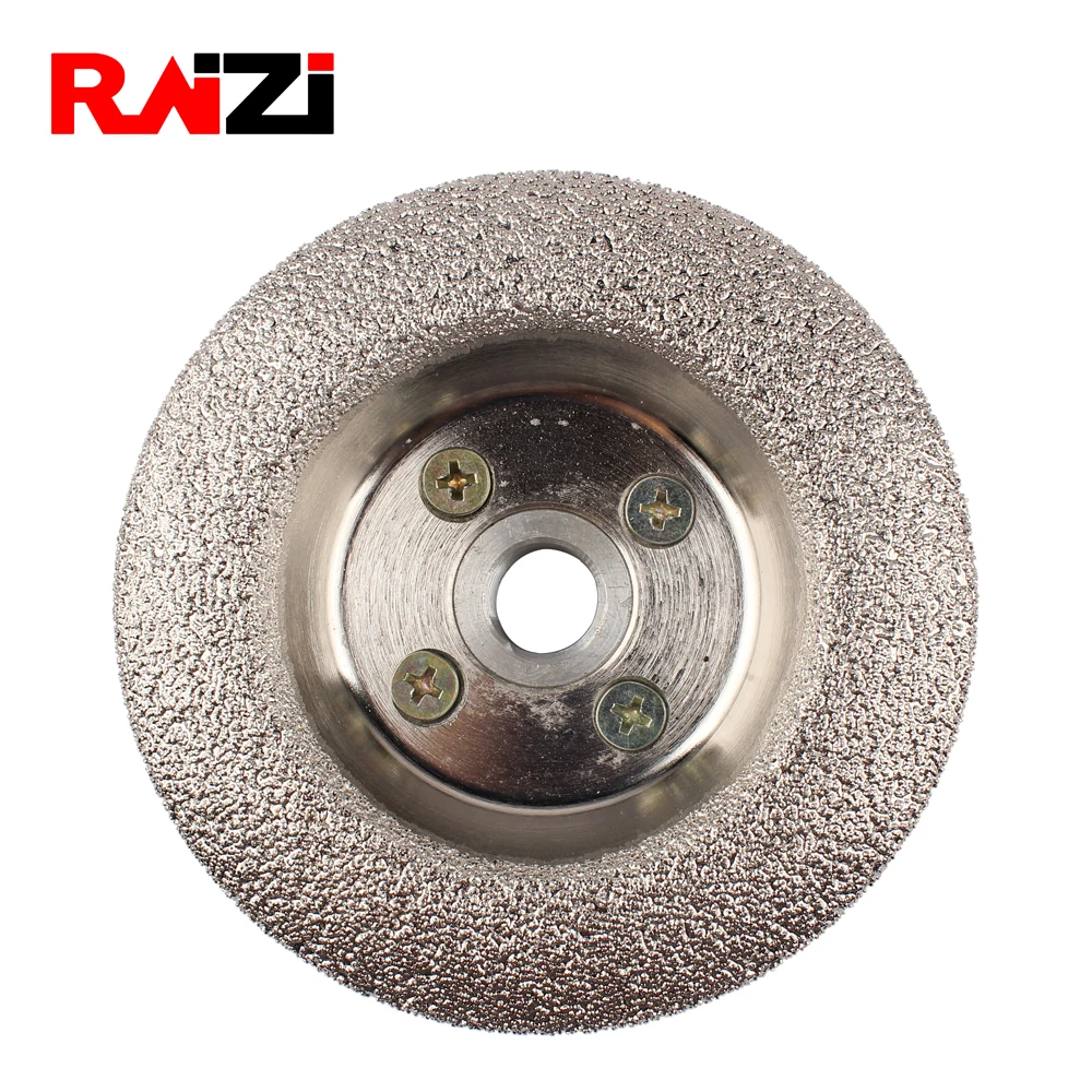 

Raizi 4 Inch Vacuum Brazed Contour Diamond Cup Grinding Wheels For Granite, Marble, Engineered Stone Grit 35/45-100/120