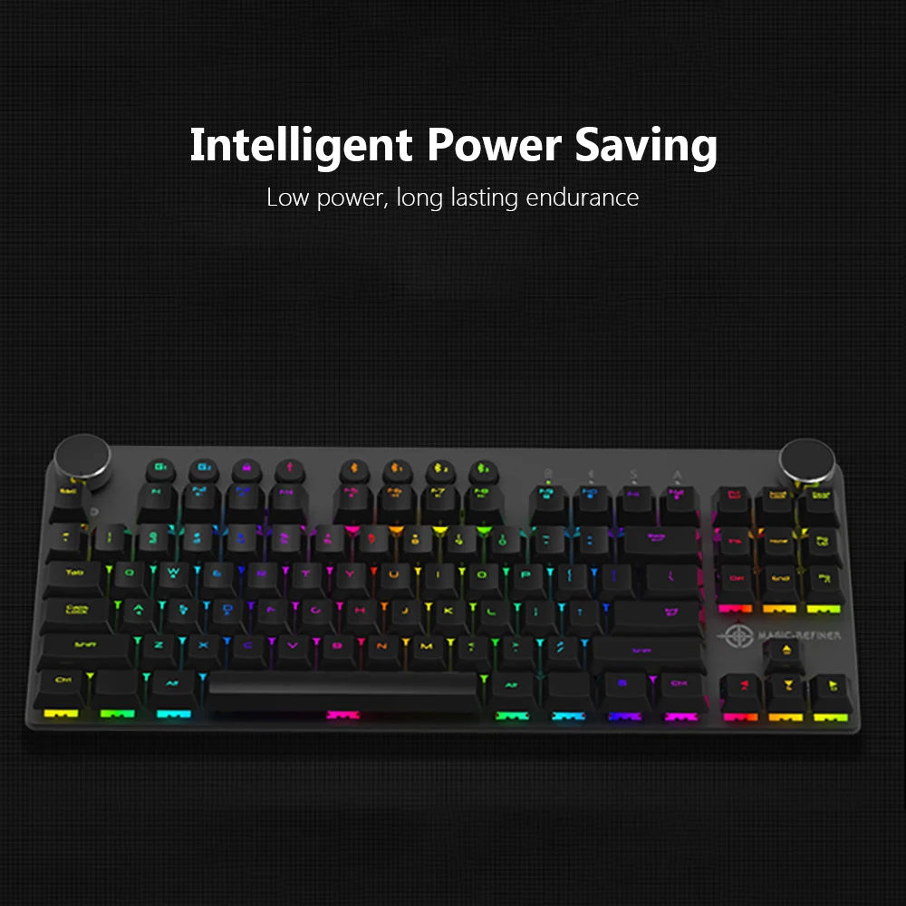 Механическая игровая клавиатура MAGIC REFINER MK11 проводная USB и беспроводная BT 3 0 RGB с