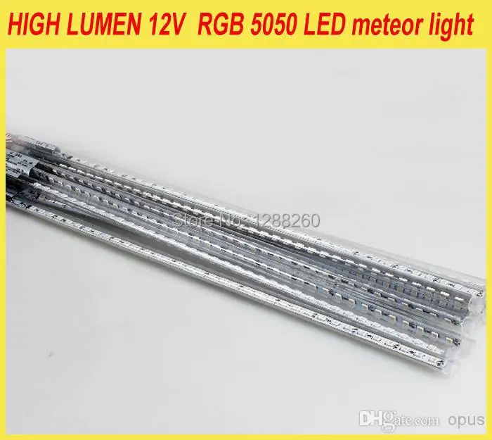 Wholesale - High Lumen DC12 SMD 5050 3528 RGB Shower Lights Led Bar 1set 10 Tube 50cm 72 LEDs