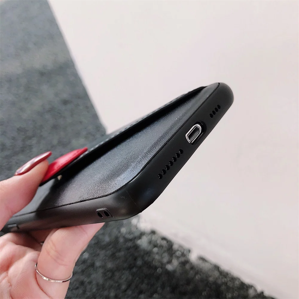 Чехол для телефона из искусственной кожи iPhone XS Max 7 8 Plus чехол ТПУ с милым рисунком