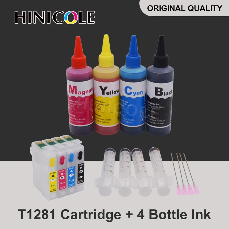 T1281 T1284 Заправляемый картридж с чипом ARC для Epson Stylus S22 SX125 SX130 SX420W SX425W BX305FW + 4 цветные