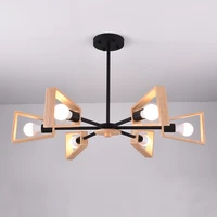 nordic industrial style american style lamps living room dining room bedroom bar solid wood personality chandelier