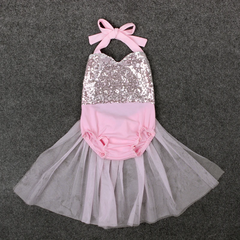 Летние детские комбинезоны платье принцессы для маленьких девочек праздничные - Фото №1