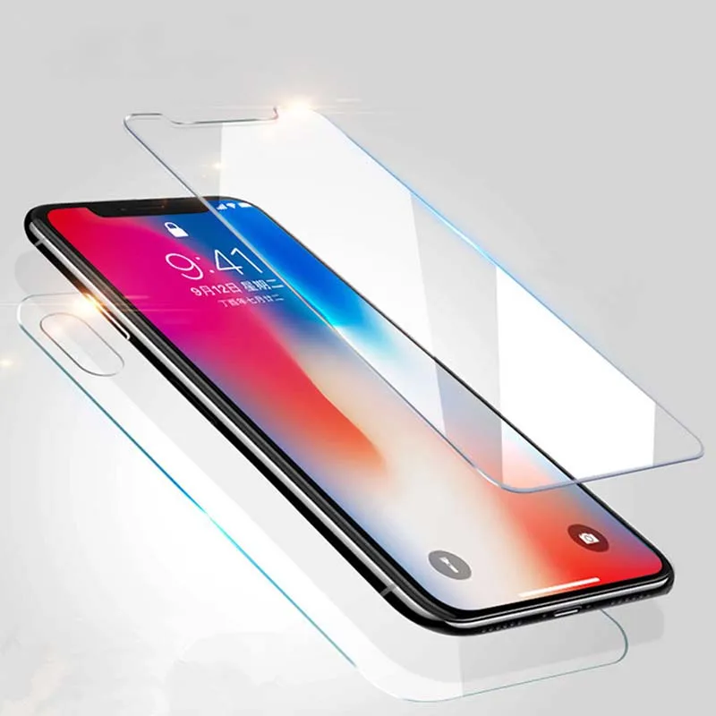 Передняя + задняя защитная пленка из закаленного стекла для Apple iPhone XR XS MAX|Защитные