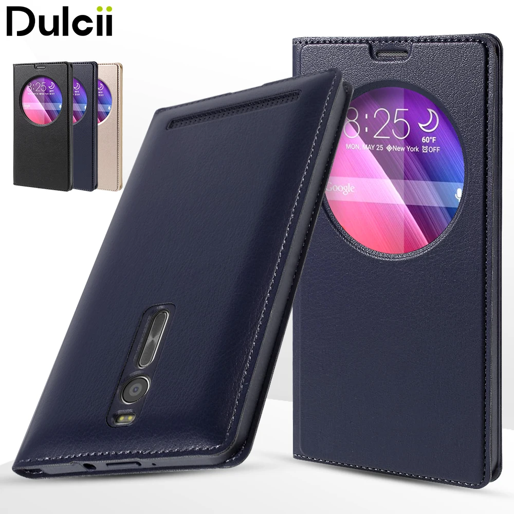 Dulcii для Asus Zenfone 2 ZE550ML ZE551ML чехол Smart View искусственная кожа флип Батарея двери |