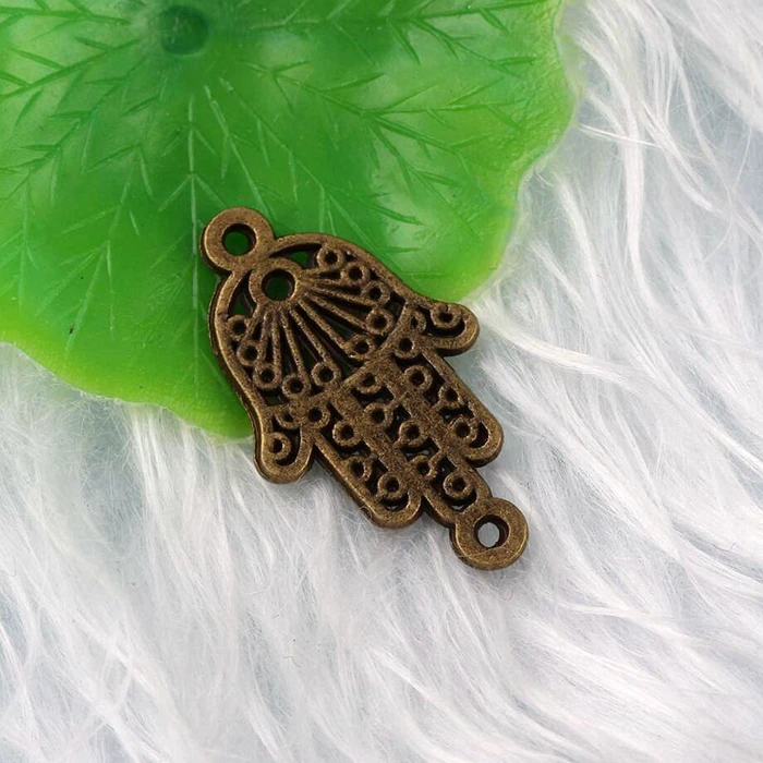 Соединитель Hamsa подвески из бронзы для браслетов ручной работы Ювелирная