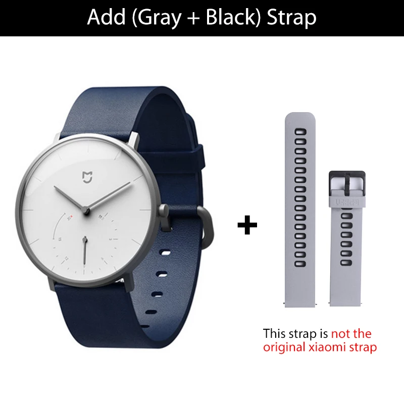 As Picture Show Xiaomi Mijia кварцевые Смарт-часы 3ATM водостойкие шагомер Водонепроницаемые часы подарок чехол из нержавеющей стали интеллектуальная вибрация - Цвет: As Picture Show