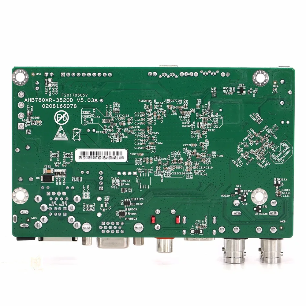 AZISHN AHD DVR CCTV основной Borad AHB7804R LM V3 4CH 2MP 1080N H.264 TVI CVI аналоговый IP 5 в 1 Гибридный