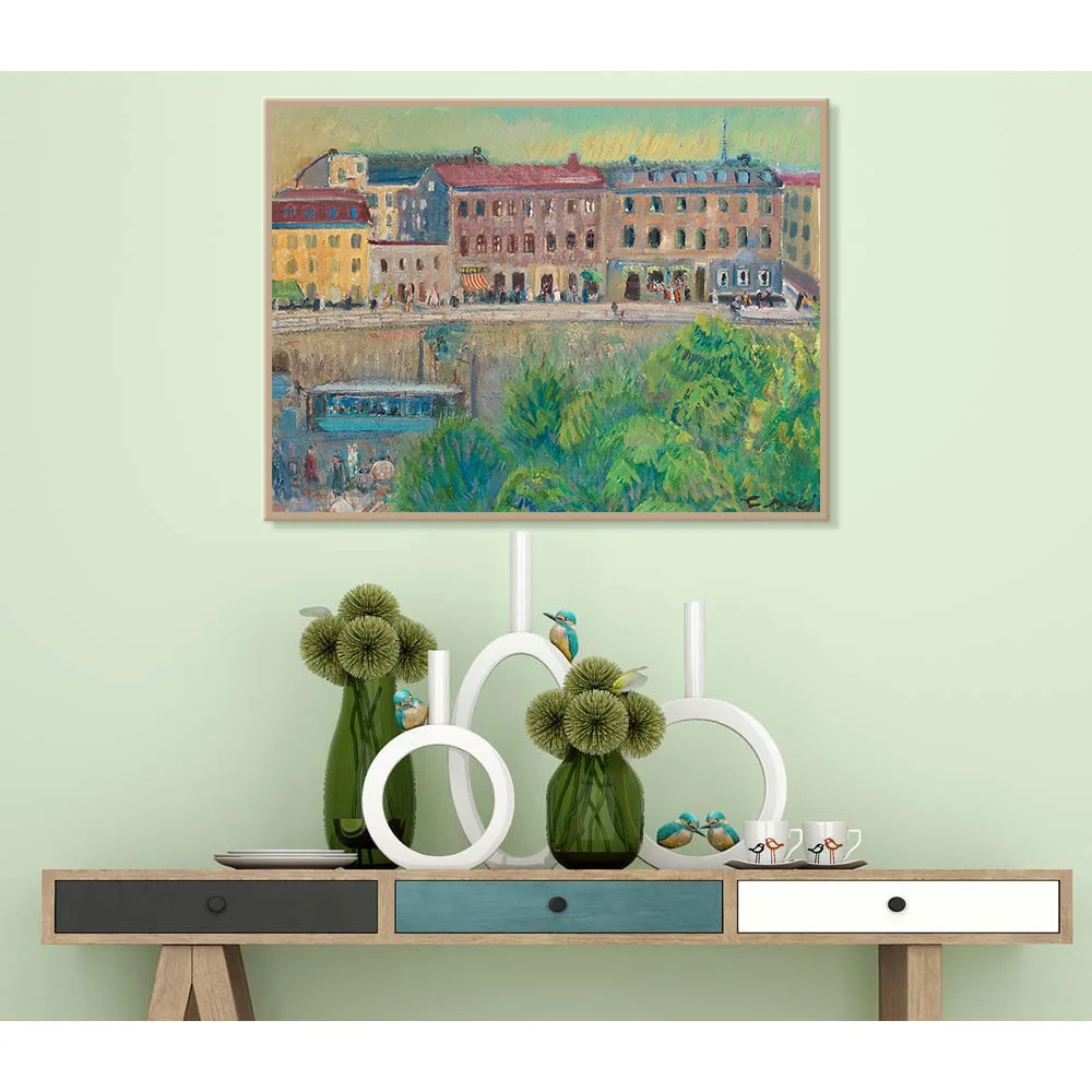 Скандинавский настенный плакат и печать холст искусство маслом Современная