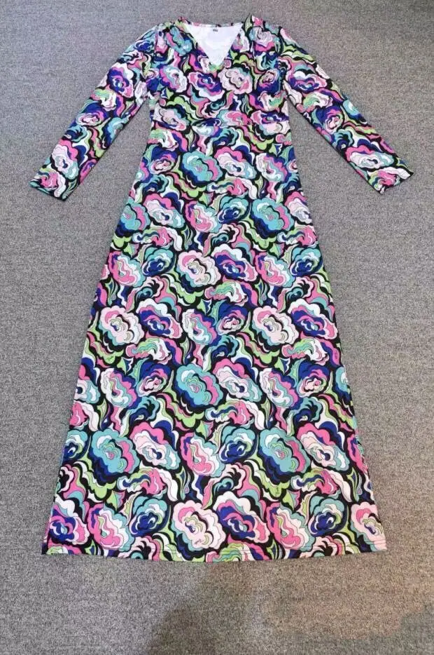 Новое Женское трикотажное облегающее длинное платье с v образным вырезом и