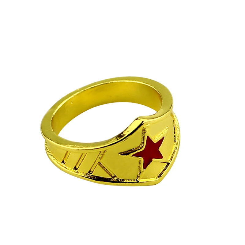 Новый Wonder Woman Тиара кольцо с красной звездой Super Hero Geek обручальное girl power фильм