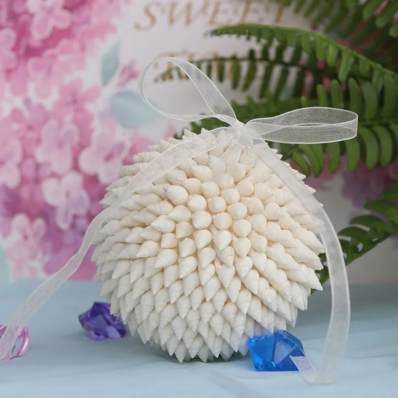 Бесплатная доставка (1 шт./лот) Свадебный букет из белой персиковой улитки