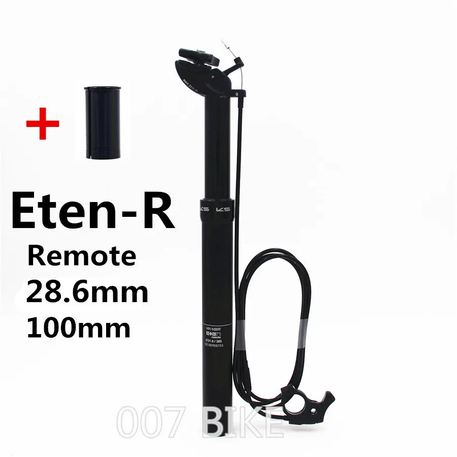 ETEN-R 28.6mm 100mm Ks Kindshock Eten-r Eten-я Дистанционное Горные велосипед флакон-капельница Подседельный штырь 27,2/30,9/31,6 мм 100 дисковый тормоз велосипед Подседельный штырь Exa - Цвет: ETEN-R 28.6mm 100mm