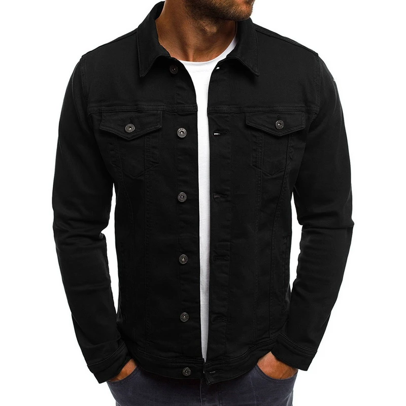 Laamei, Мужская джинсовая куртка, высокое качество, модные джинсовые куртки, приталенная Повседневная Уличная одежда, винтажная Мужская джинсовая одежда размера плюс