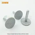 Diatool 3 шт. диаметр 30 мм вакуумной пайки Алмазные диски с 6 мм Круглый хвостовик Резка шлифовальный гравировка Гранит Мрамор камень Режущие диски