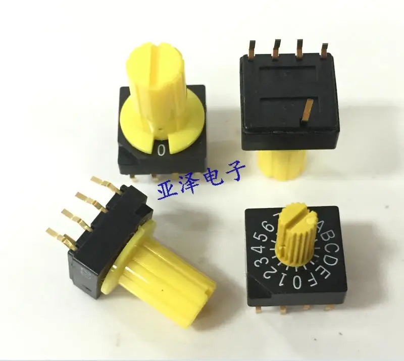 

2pcs DRS4016C-Y cap 0-F encoding switch, 16 stall rotary dial code switch