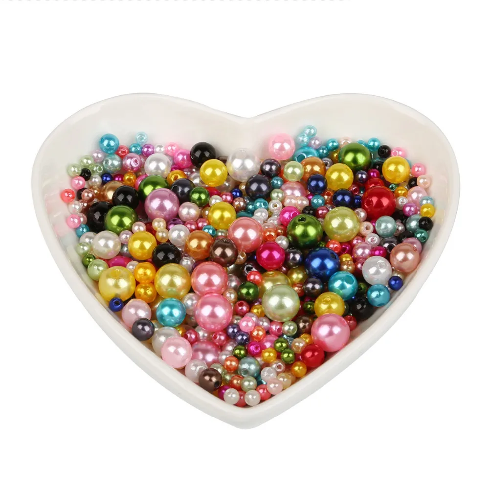 Круглые бусины из АБС пластика 4/6/8/10 мм 700 шт. в одной коробке|loose beads|beads balljewelry making |