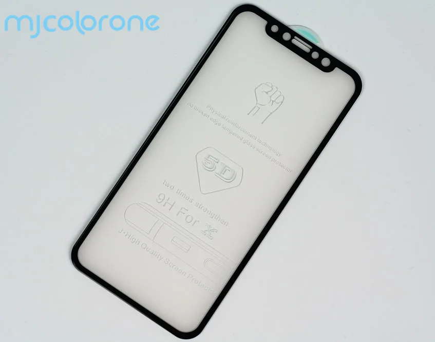 Mjcolorone 5D закаленное Стекло для IPhone X 9 H полное покрытие Экран Защитная пленка iPhone 6S