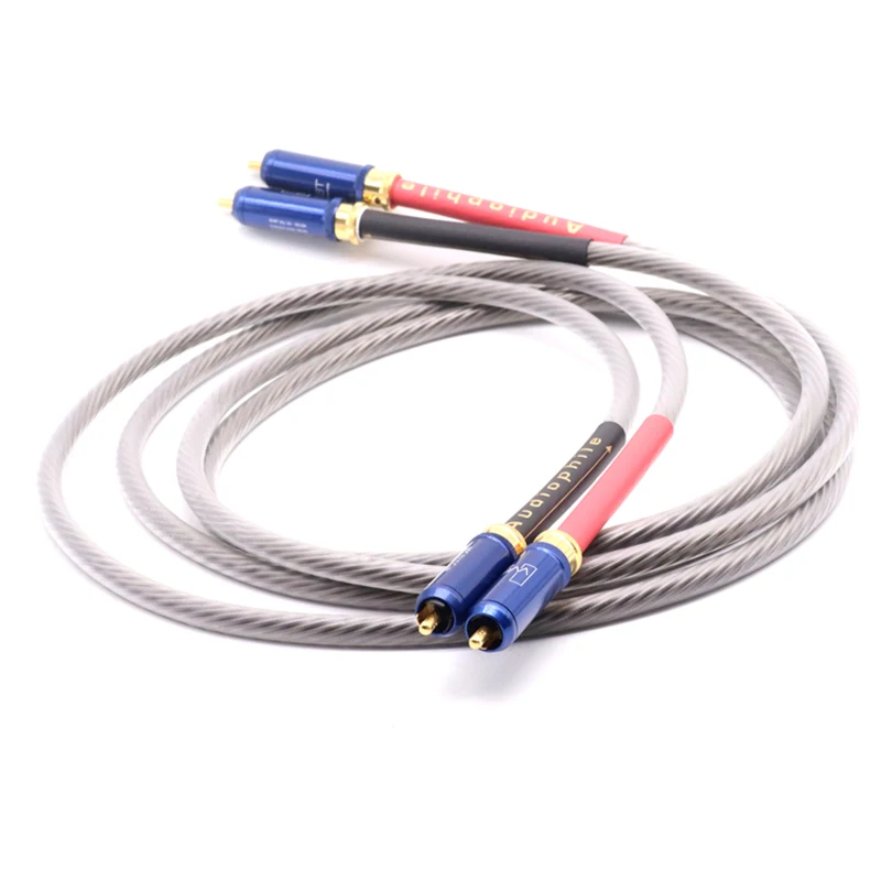 Посеребренный медный кабель 5N OCC для подключения аудио RCA аудиокабель DVD CD DAC