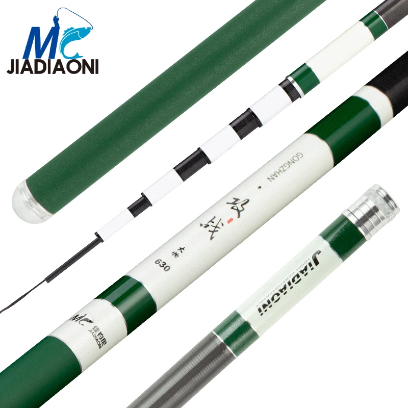 

JIADIAONI Carbon Taiwan Fishing Rod Fiber Superhard 3.9m/4.5m/4.8m/5.4m/5.7m/6.3m Fishing Tackle Hand Rod Casting Rod