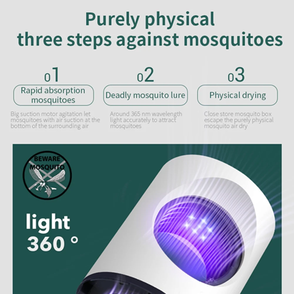 СВЕТОДИОДНЫЙ Электрический светильник-ловушка для москитов, ловушка-ловушка, ловушка-отпугиватель насекомых, без излучения, для спальни, домашнего декора