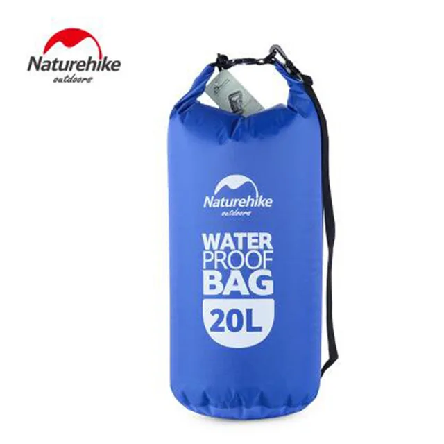 Blue-20L NatureHike 5L 20L 60L водонепроницаемый мешок Сверхлегкий дрейфующий Сухой Мешок Пляжный дрейфующий Дайвинг Плавательный компрессионный мешок для хранения - Цвет: Blue-20L